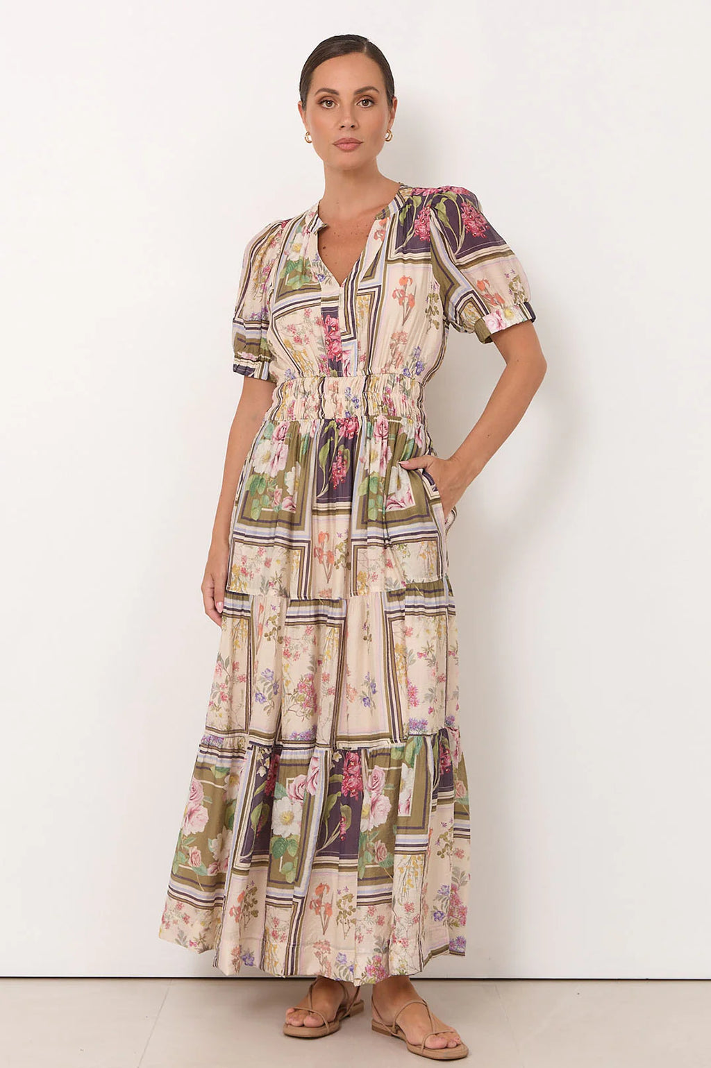 Adorne Violette Austria Print Maxi Dress