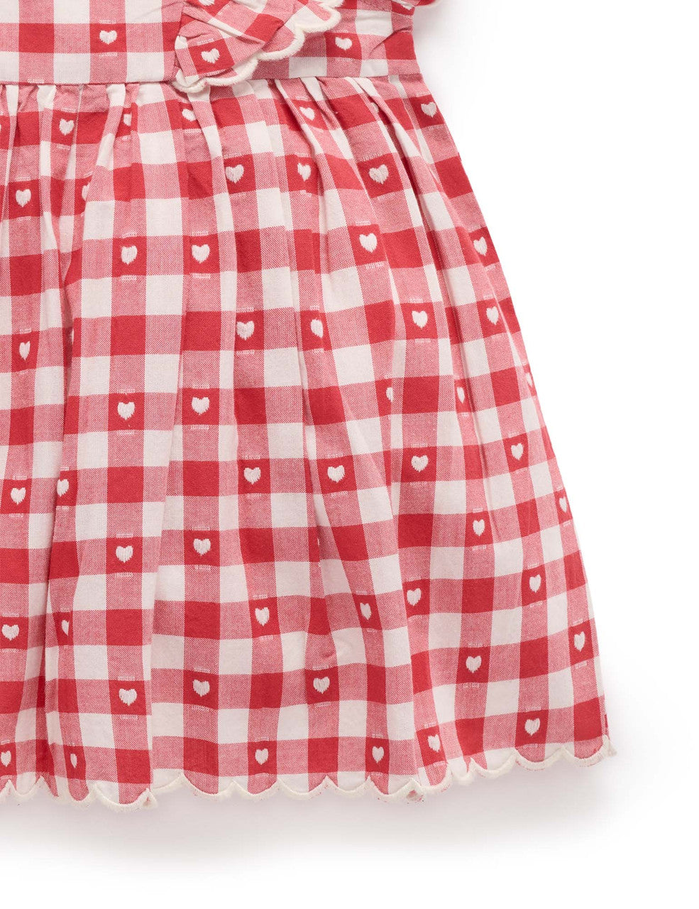 Purebaby Heart Gingham Dress