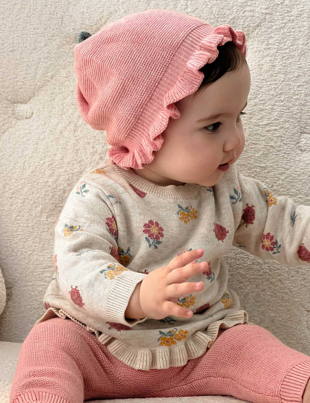 Purebaby Flower Beanie