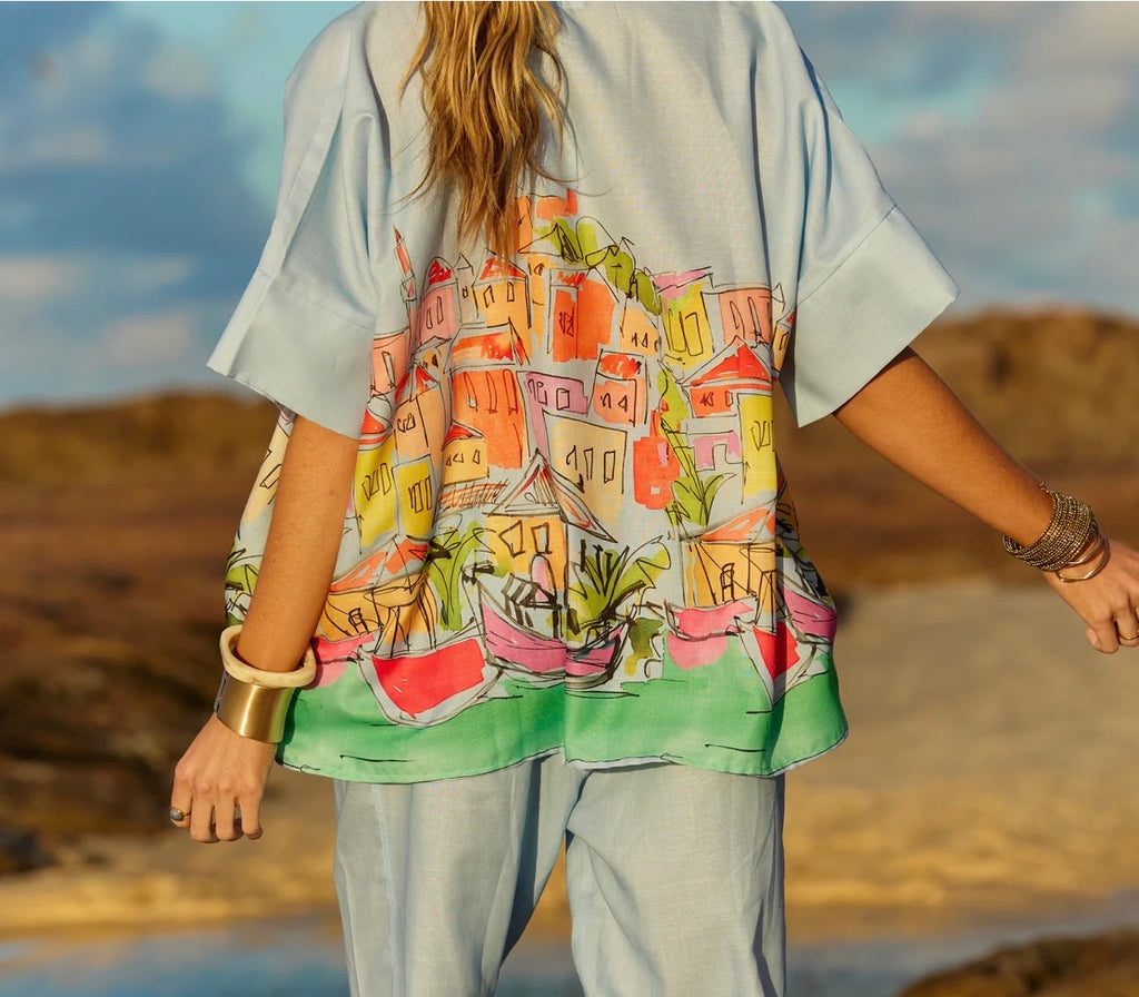 Naudic Cassie Top Villa Print