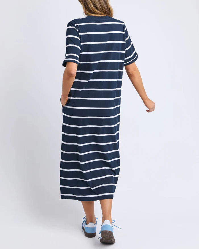 Elm Halli Dress Navy Stripe