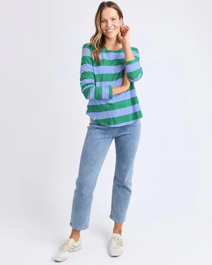 Elm Spritz Stripe Tee Turquoise Light Blue