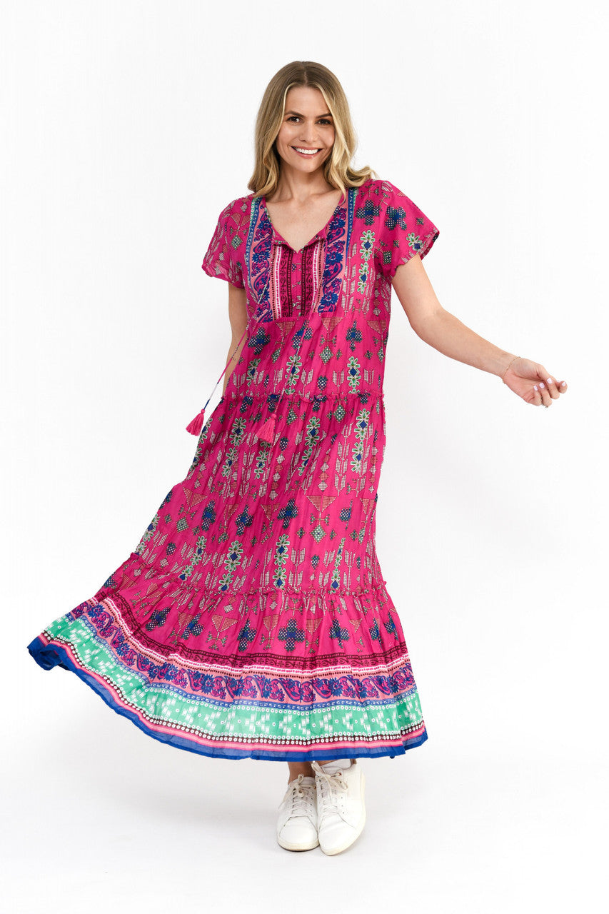 One Summer Aztec Border Dress