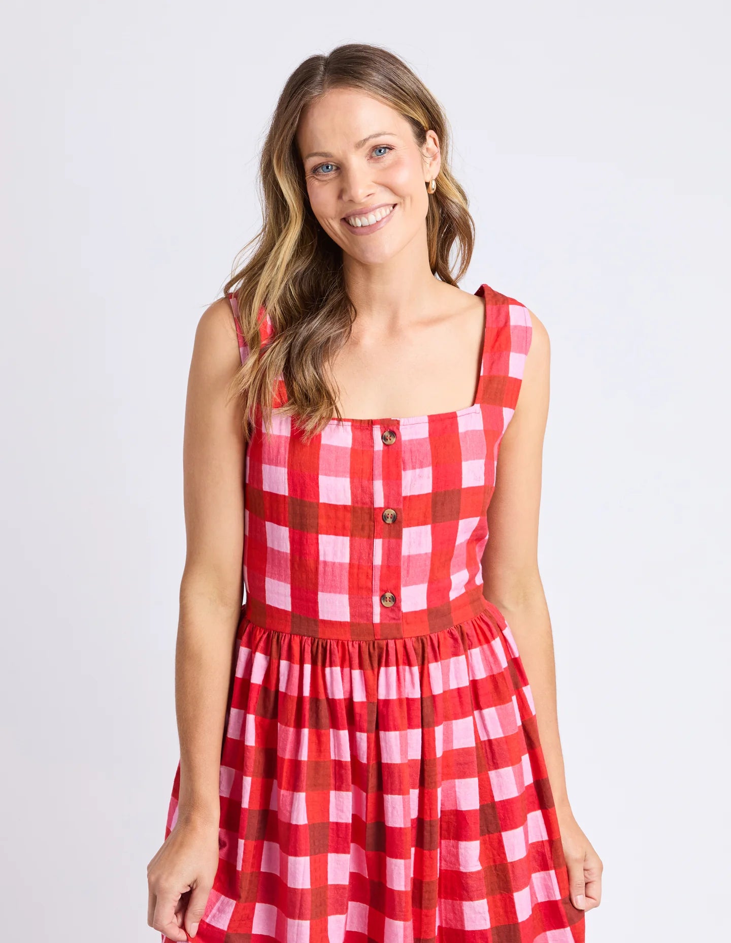 Elm Edin Poppy Check Dress