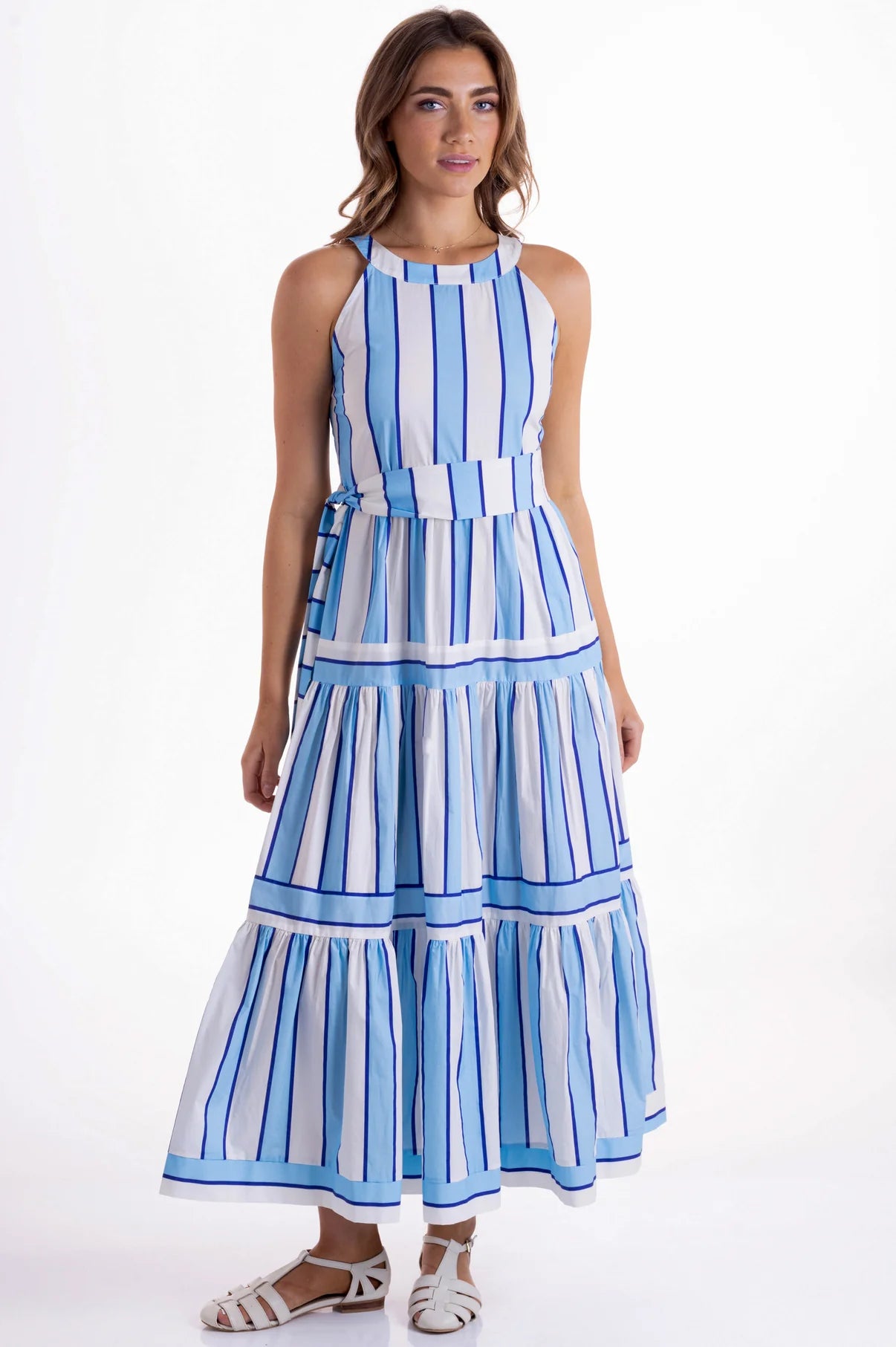Wyatt Wylde Esme Dress Azure stripe