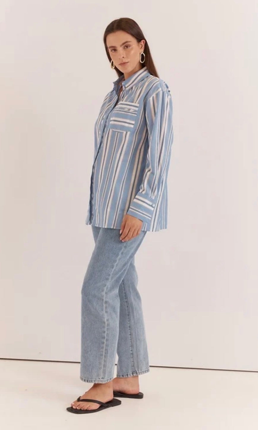Sass Nyx Piped Stripe shirt