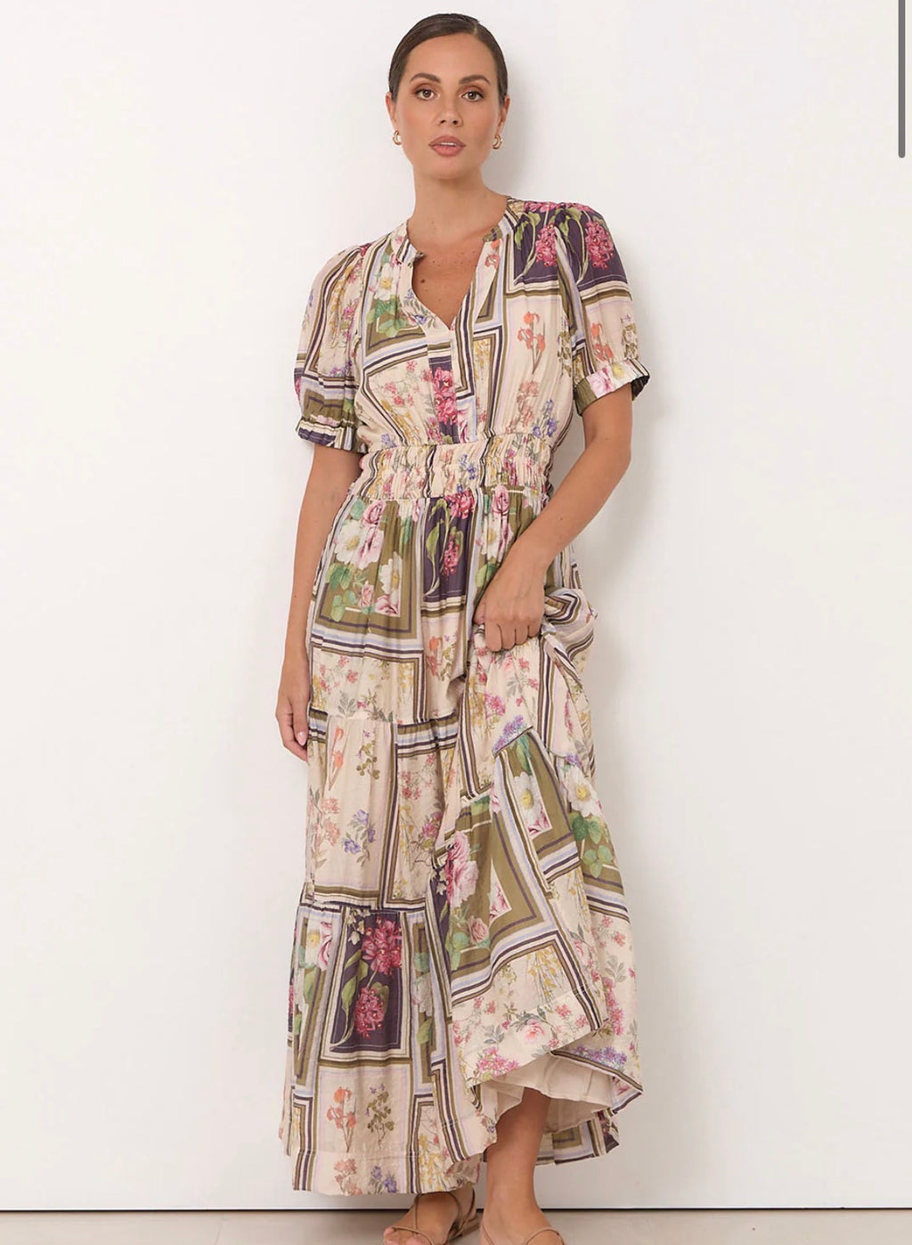 Adorne Violette Austria Print Maxi Dress
