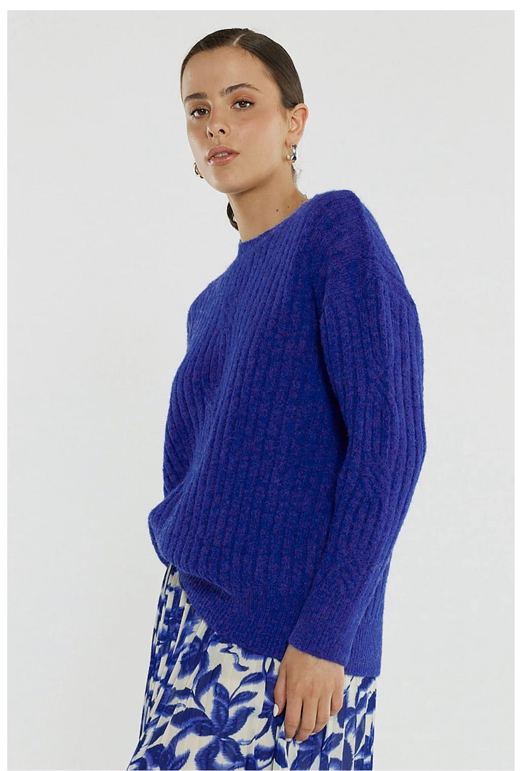 Sass Kira Cable Jumper Cobalt