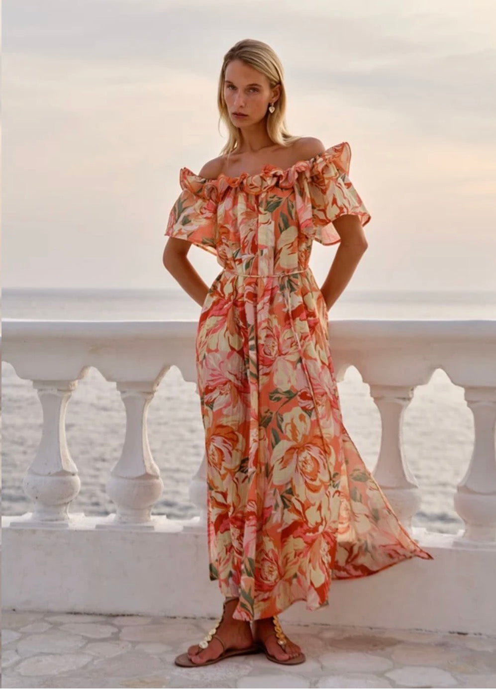 Fate & Becker Cosima Floral Midi Dress