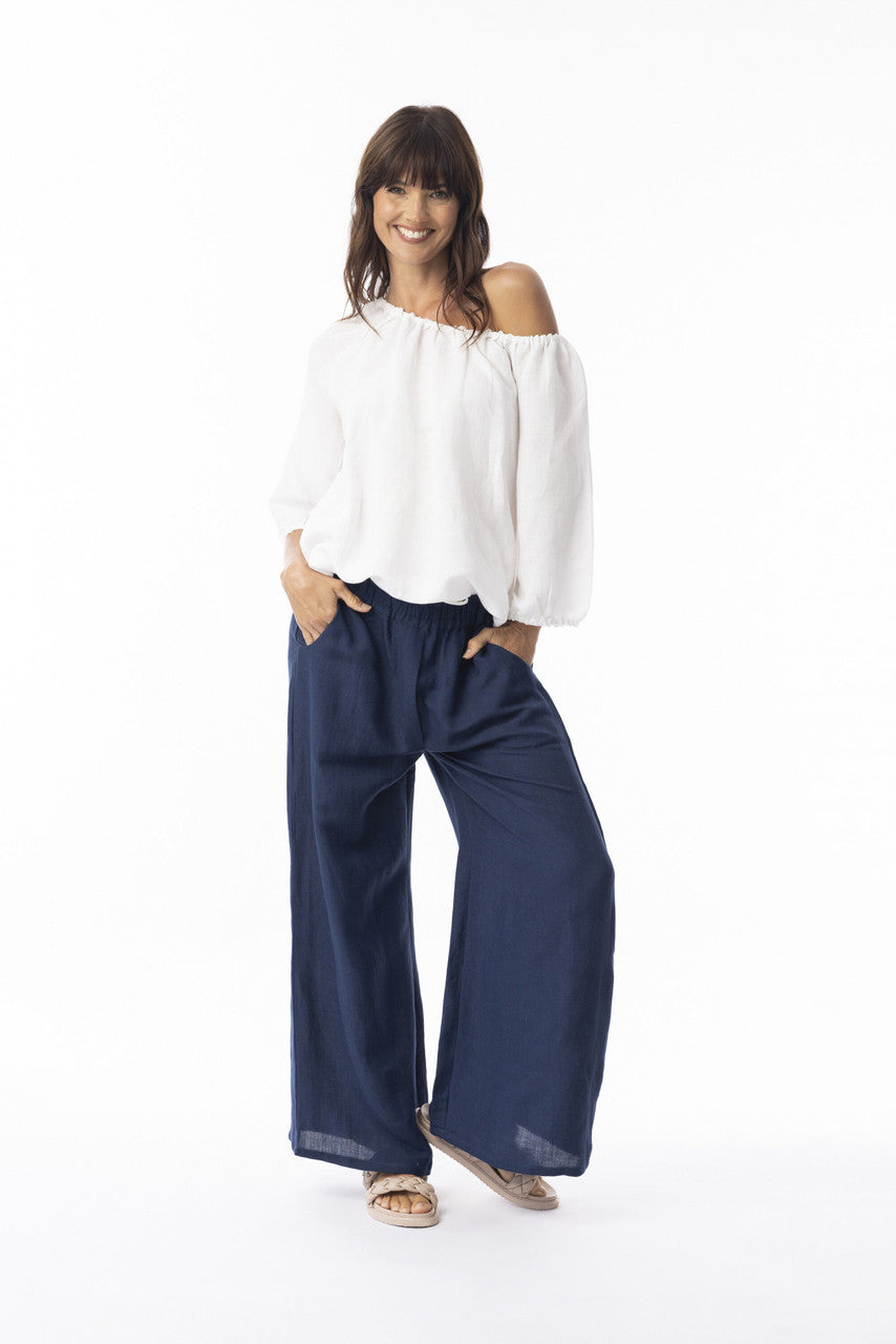 Orientique Escape Linen Wide Leg Pant