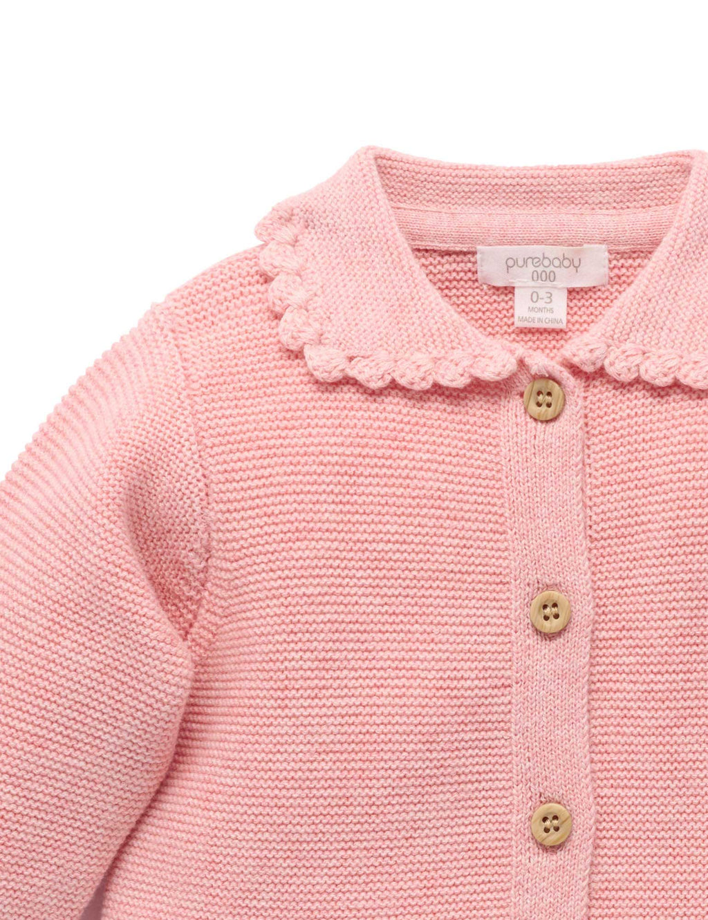 Purebaby Crochet Collar Cardigan