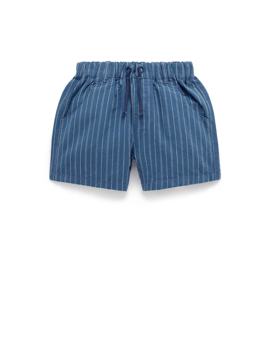 Purebaby Linen Blend Shorts French Navy