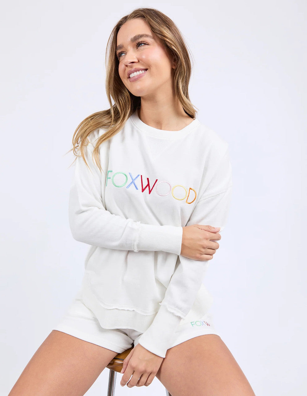 Foxwood Simplified Crew Confetti Vintage white