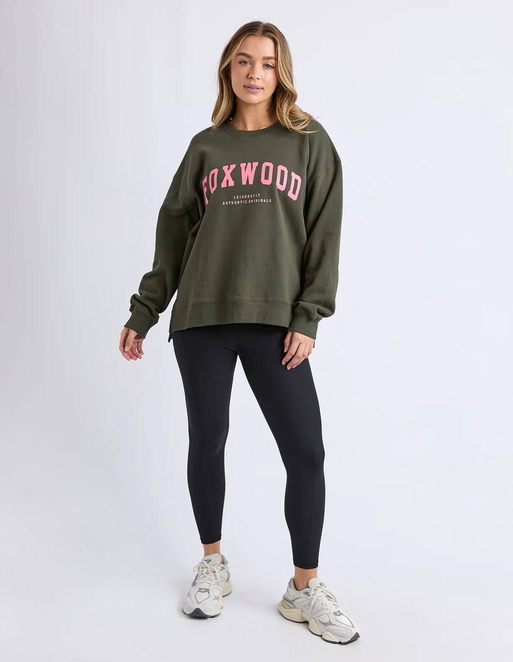 Foxwood Interval Crew Dark Khaki/Coral