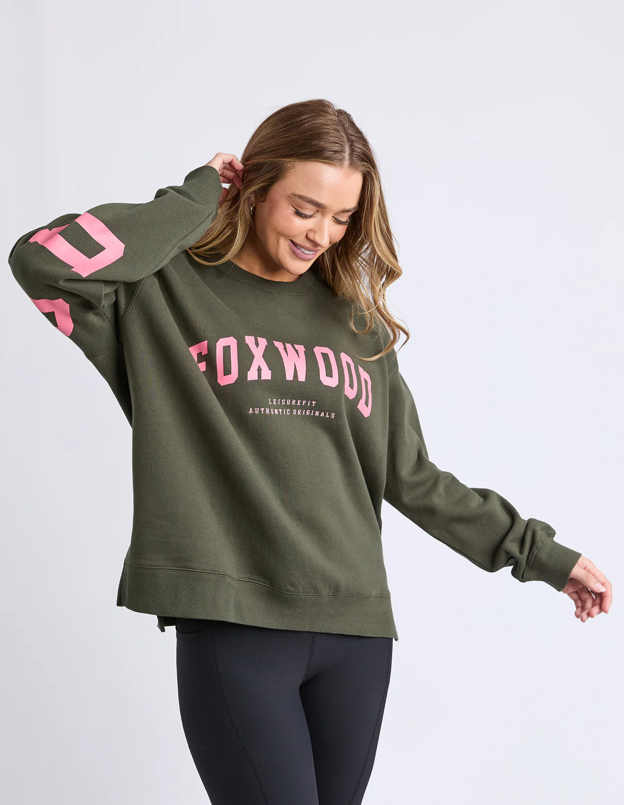 Foxwood Interval Crew Dark Khaki/Coral