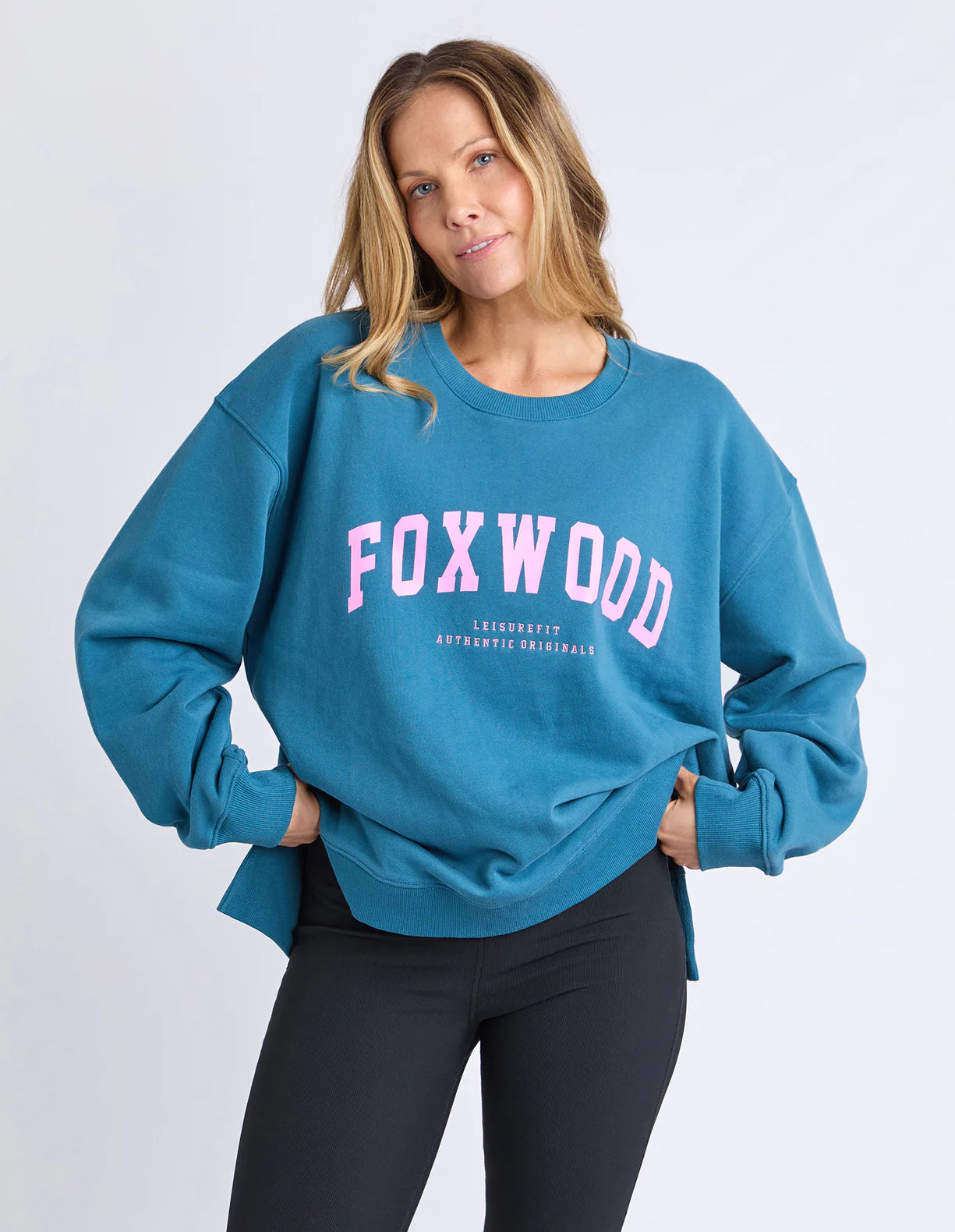 Foxwood Interval Crew Ocean/Neon Pink