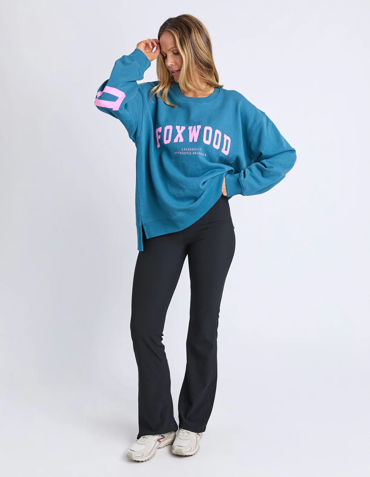 Foxwood Interval Crew Ocean/Neon Pink
