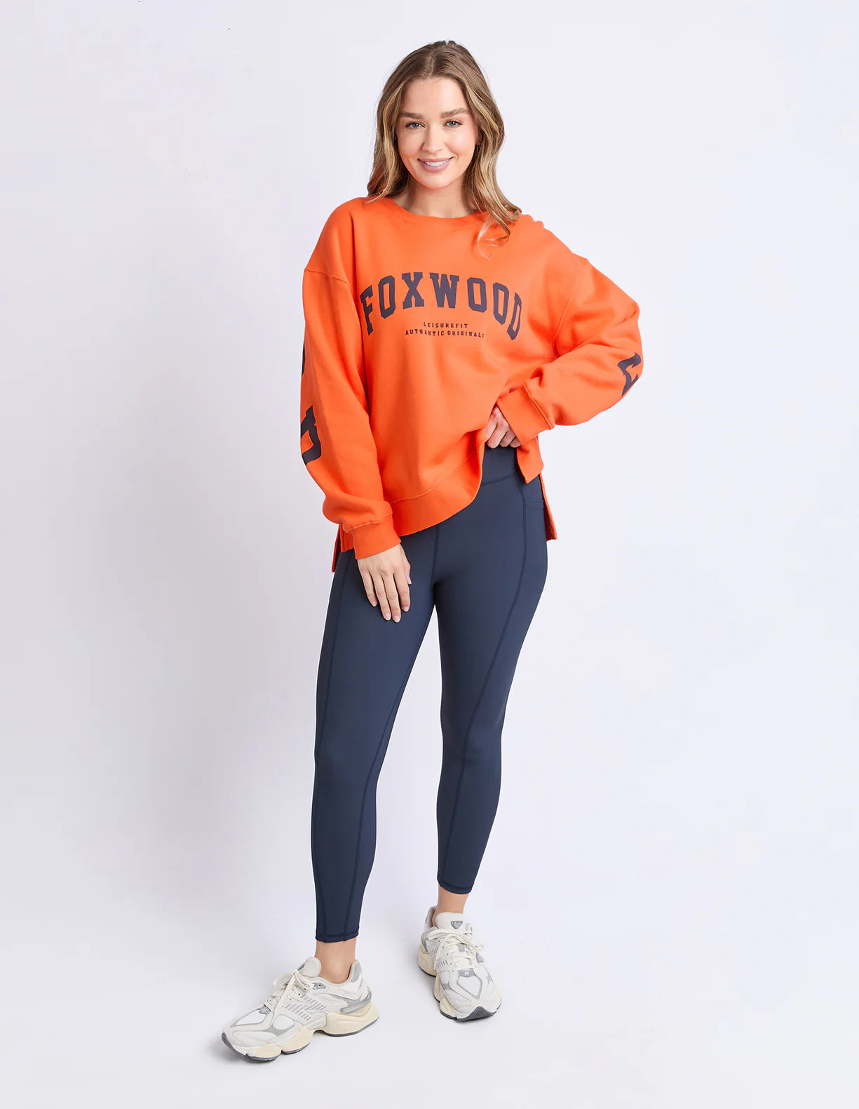 Foxwood Interval Crew Orange/Navy