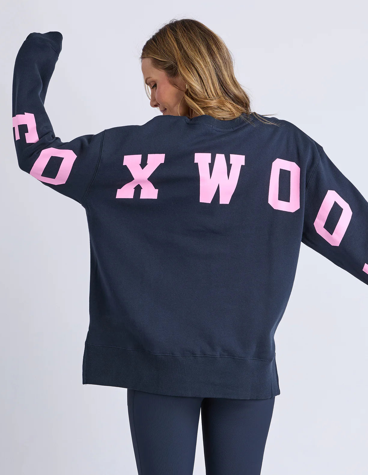 Foxwood Interval Crew Navy Neon Pink