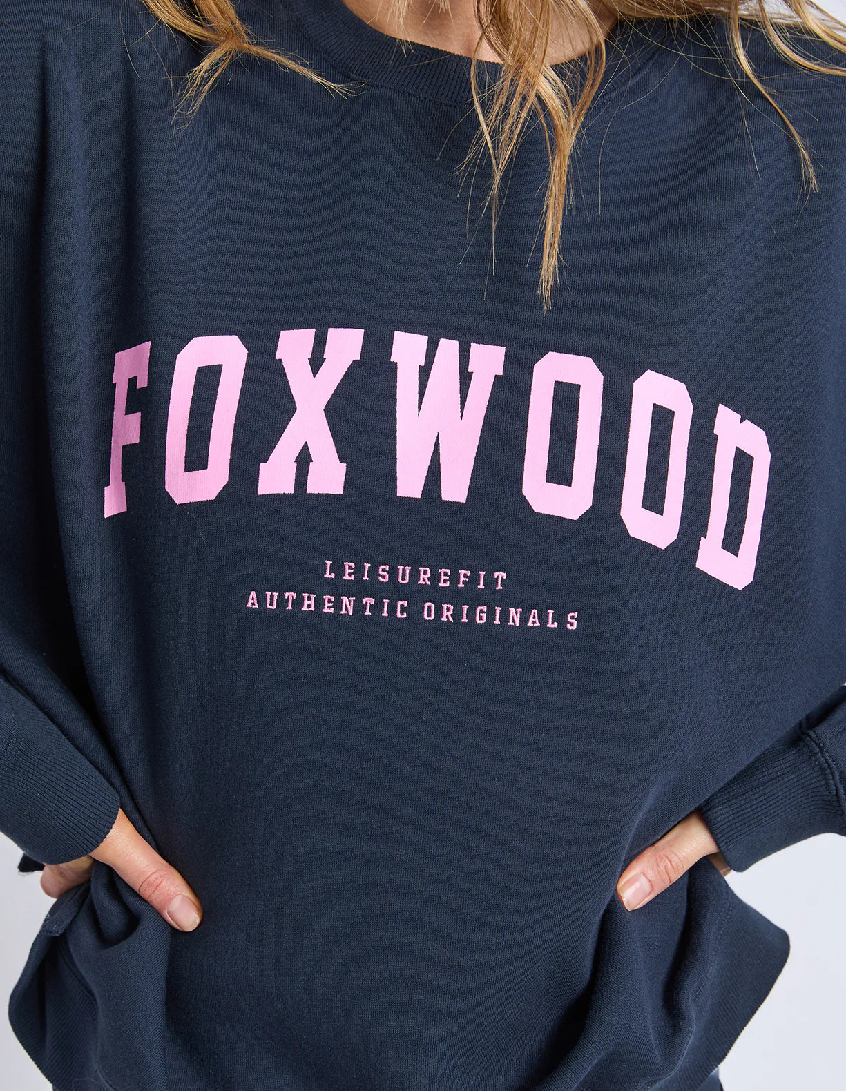 Foxwood Interval Crew Navy Neon Pink