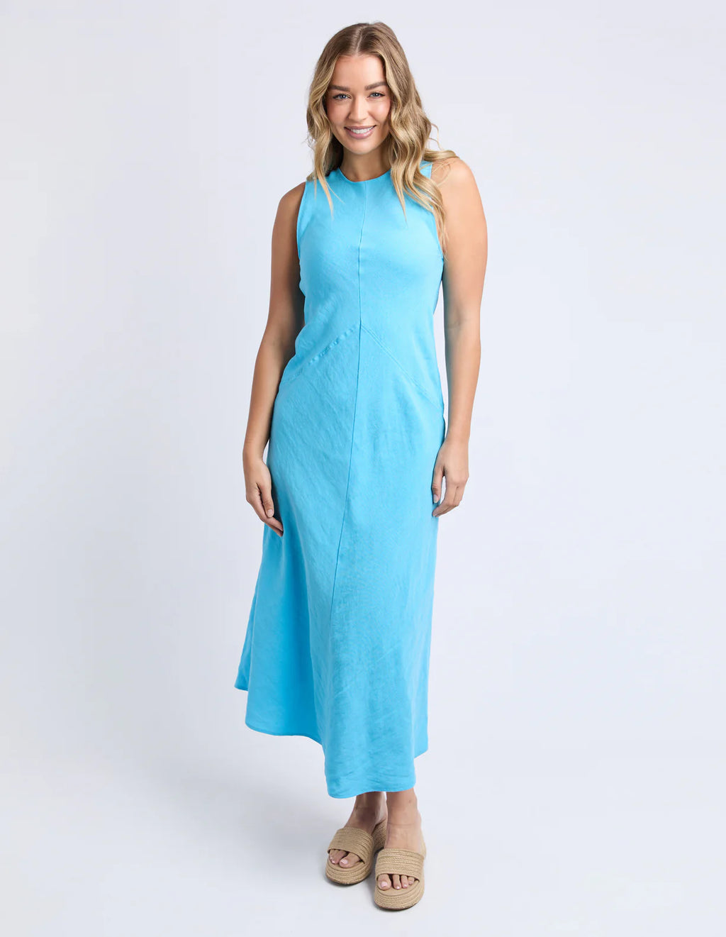 Foxwood Azure Linen Dress
