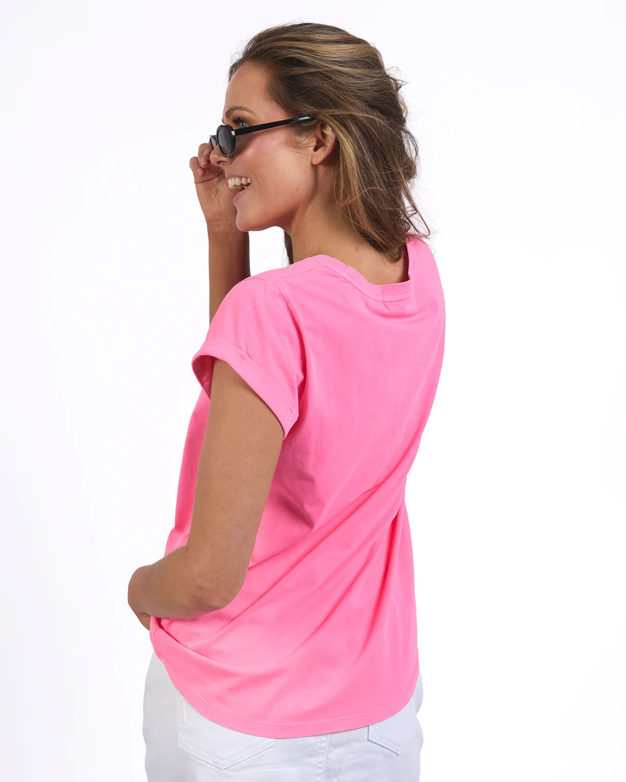 Foxwood Effortless Tee Neon Rose