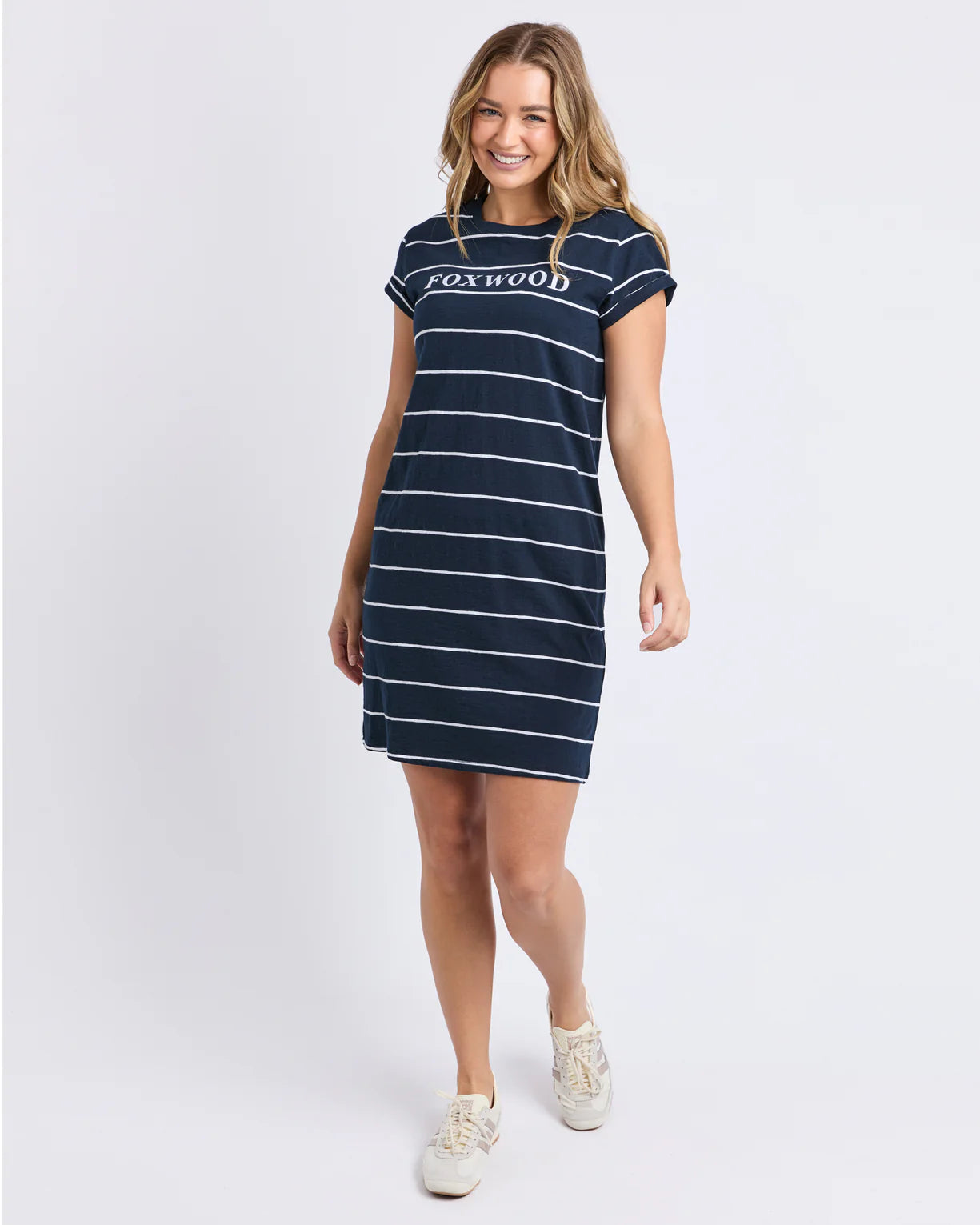 Foxwood Caleb Dark Sapphire Stripe Dress