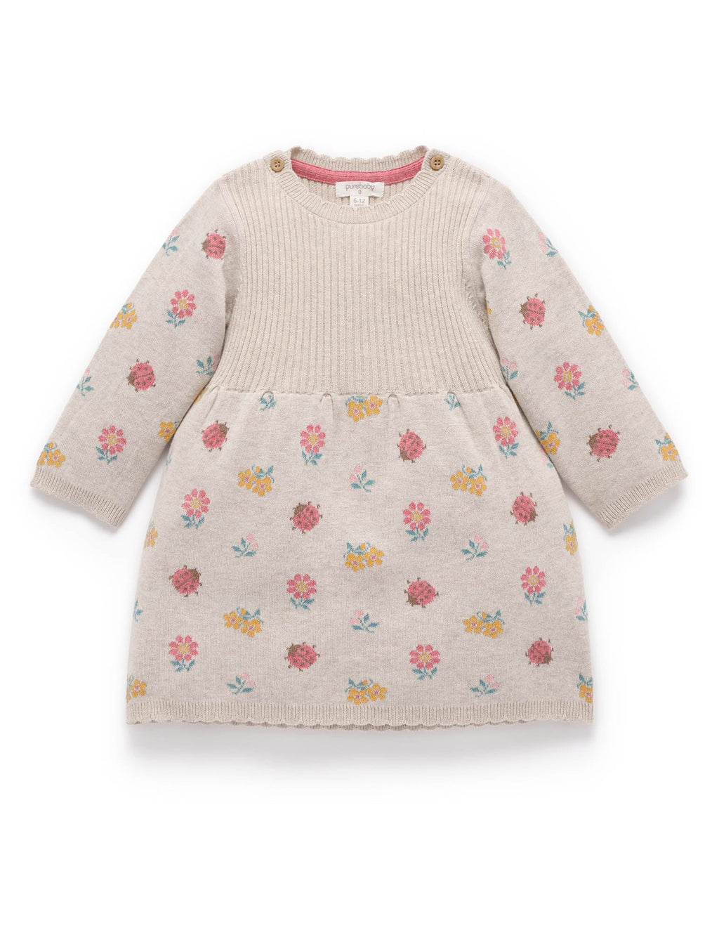 Purebaby Ladybird Knitted Dress