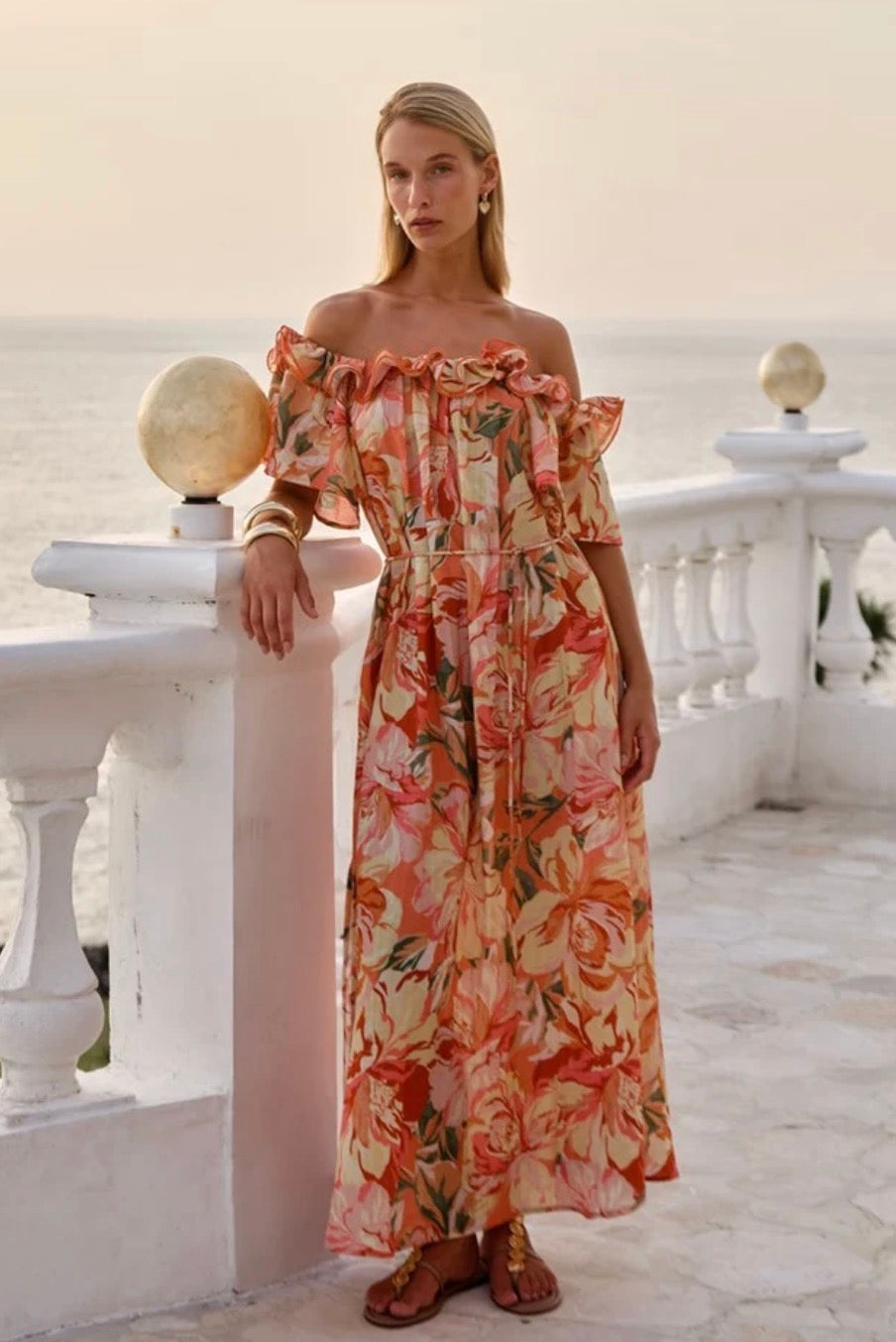 Fate & Becker Cosima Floral Midi Dress
