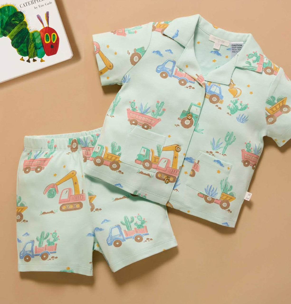Purebaby Desert Trucks PJ Set