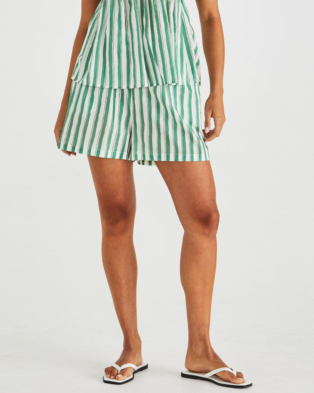 Sass Seraphina Shorts Green Stripe