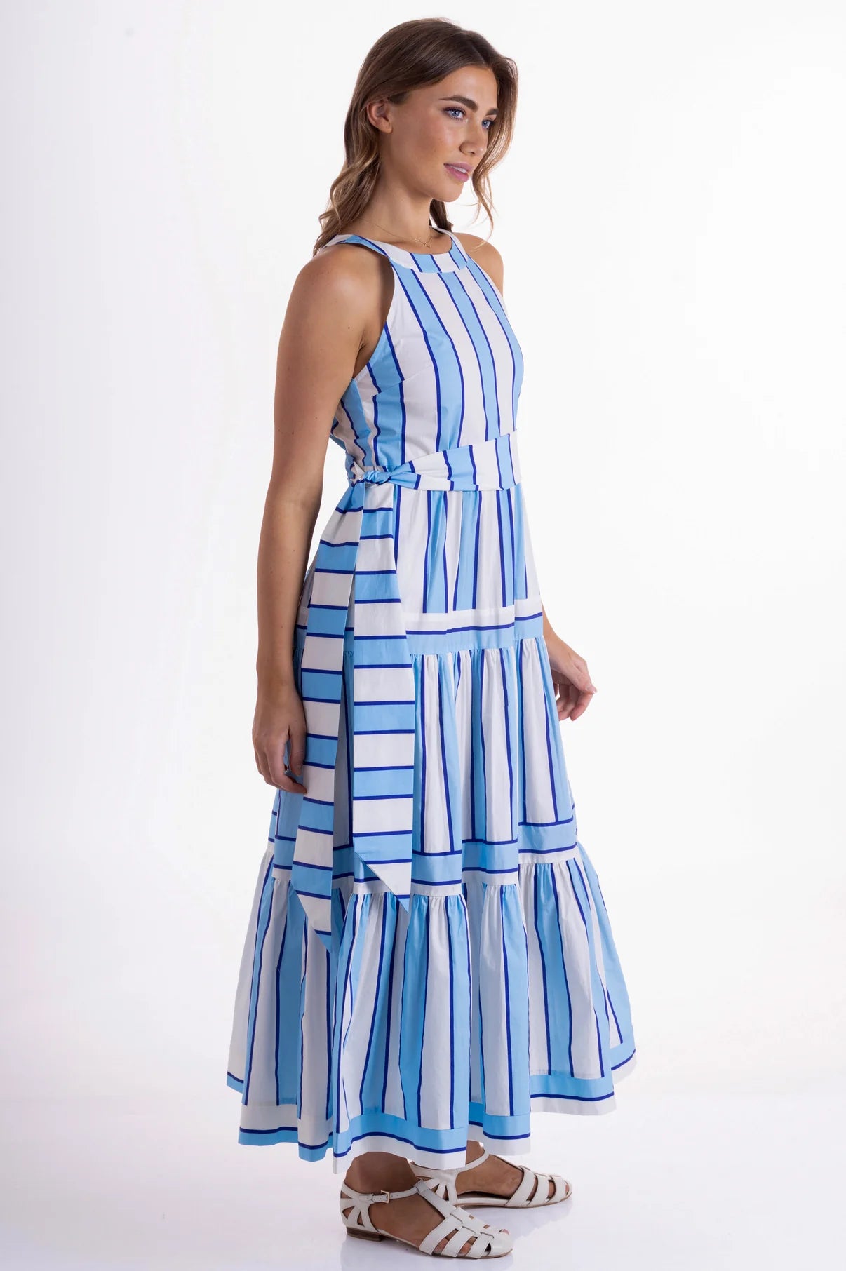 Wyatt Wylde Esme Dress Azure stripe