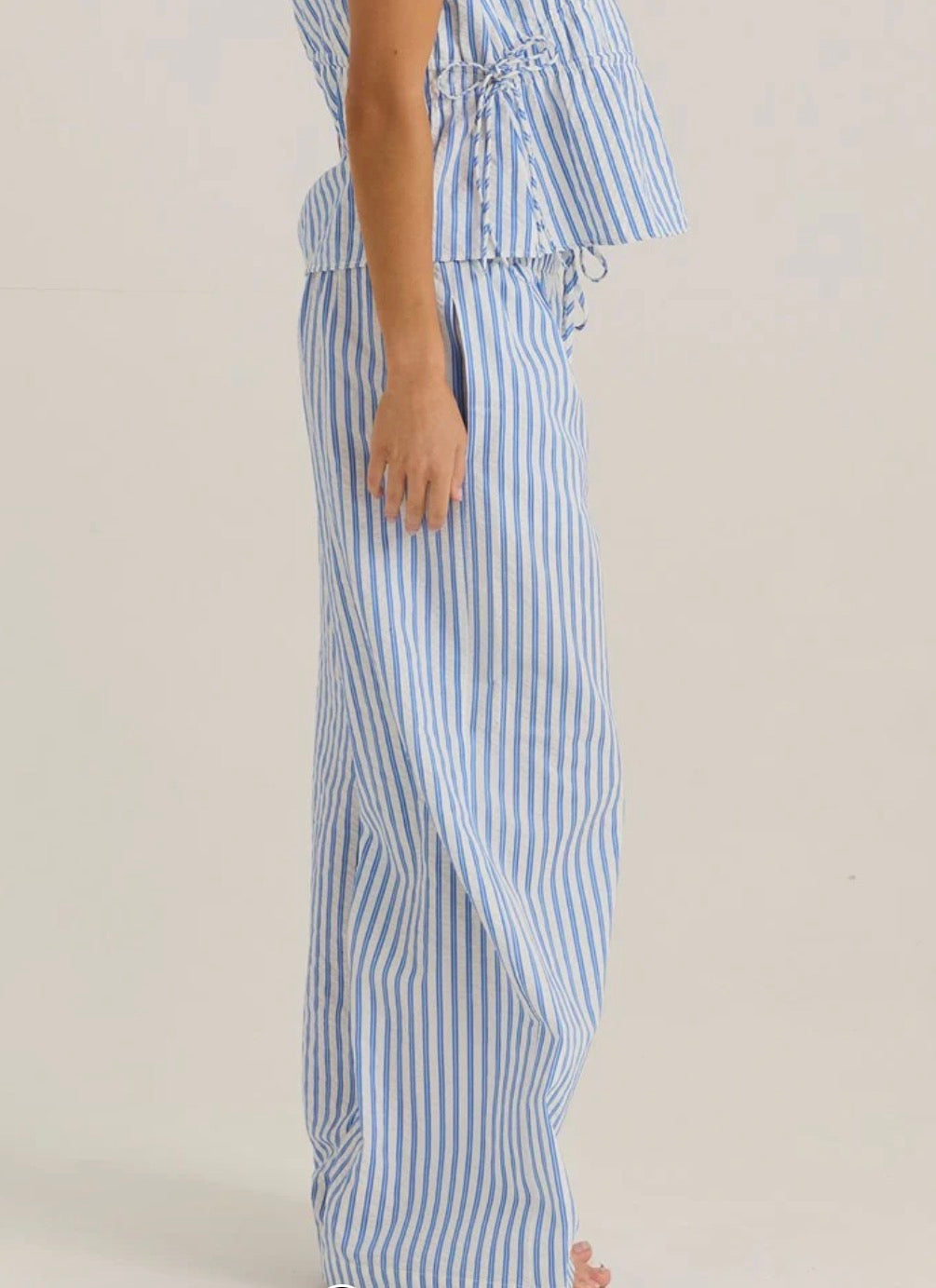 Sass Aziza Pant Blue White Stripe