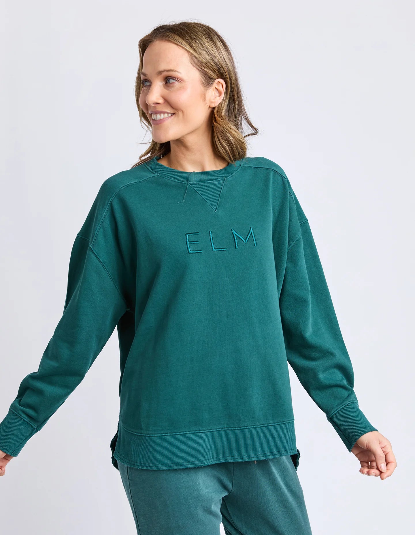 Elm Established Crew Teal