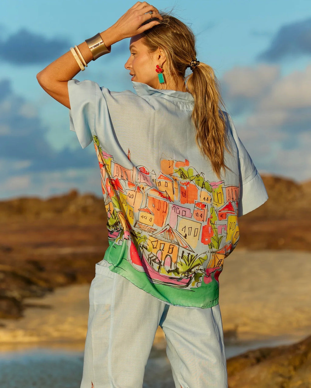 Naudic Cassie Top Villa Print