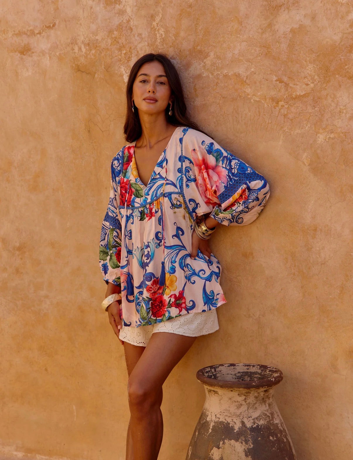 Naudic Bahamas Top Tangier Print