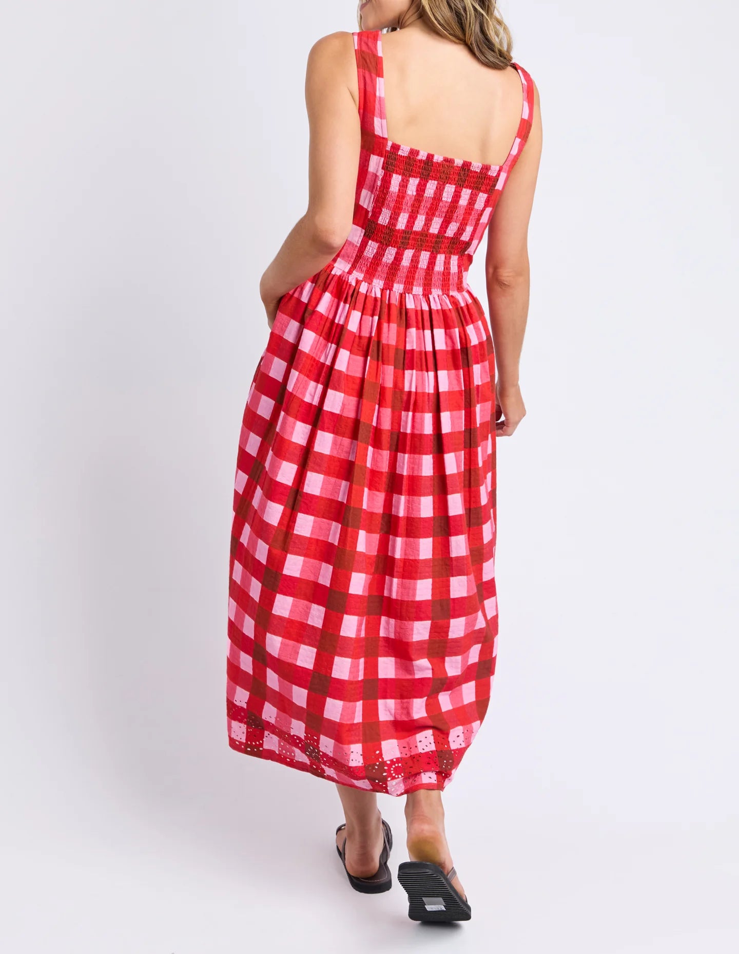 Elm Edin Poppy Check Dress