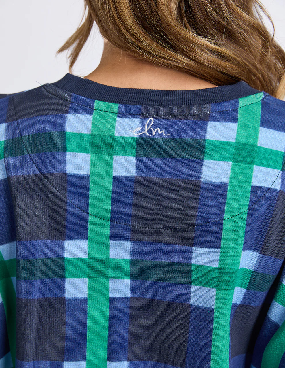Elm Bari Crew Blue Check