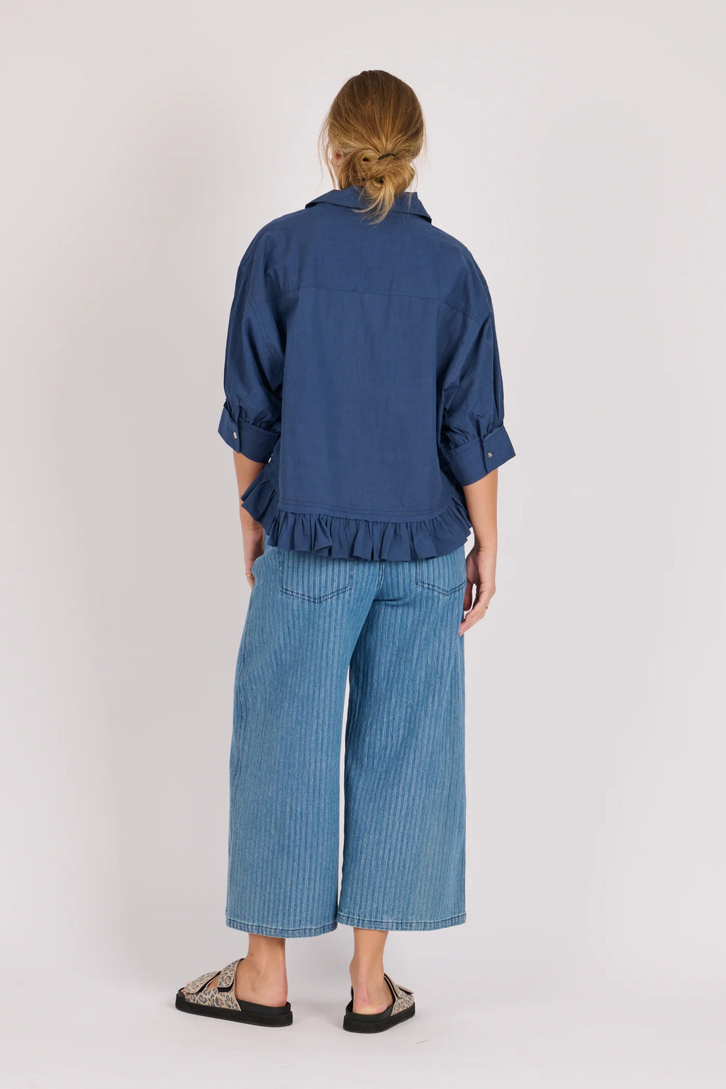Ellis & Dewey Frill Detail Collared Shirt