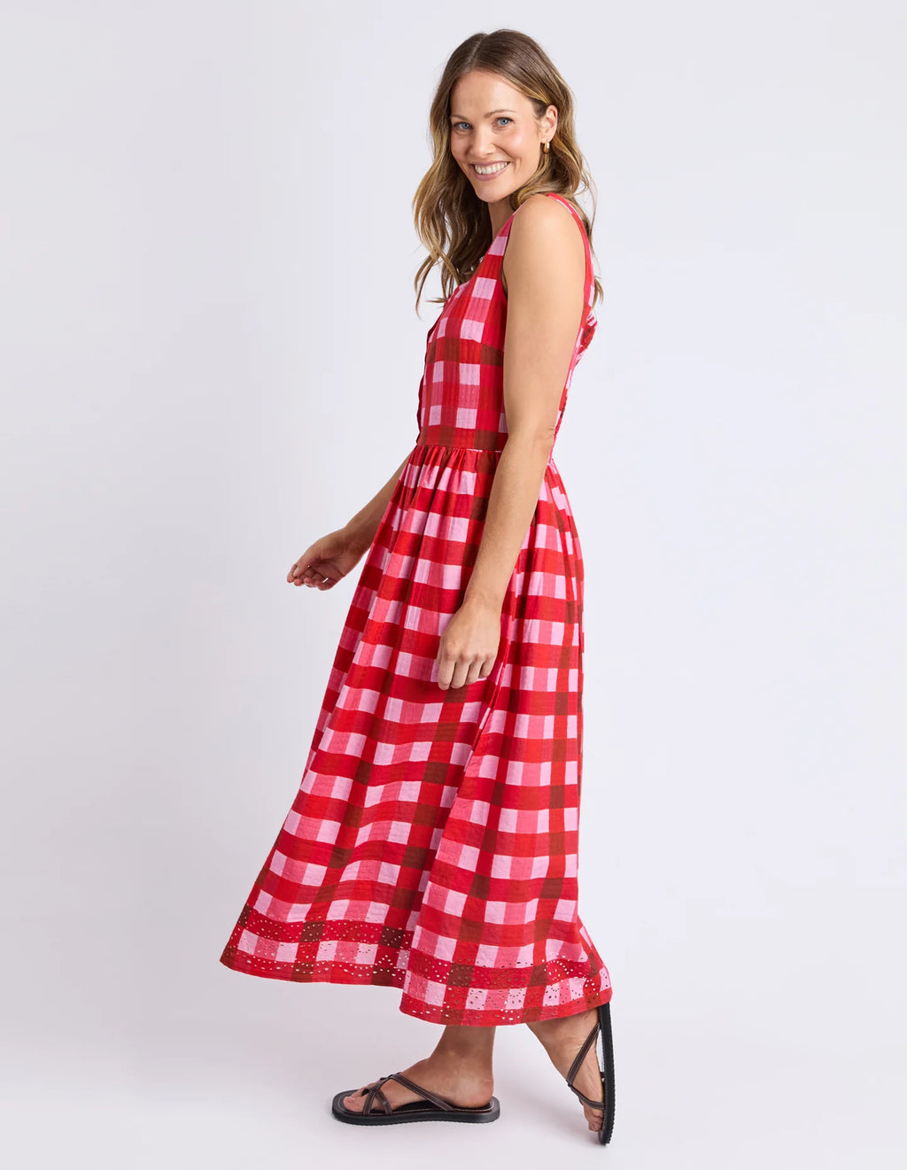 Elm Edin Poppy Check Dress