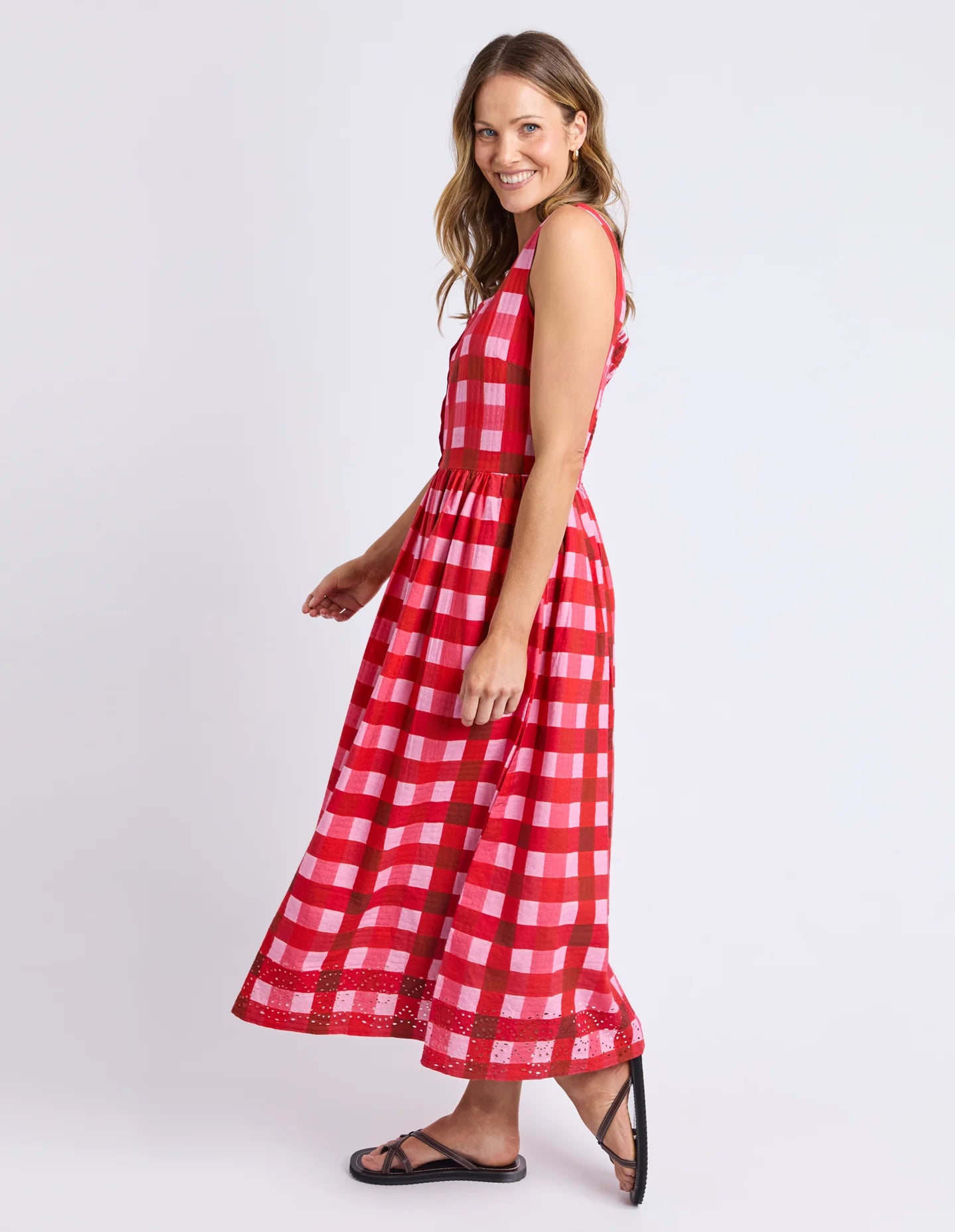Elm Edin Poppy Check Dress