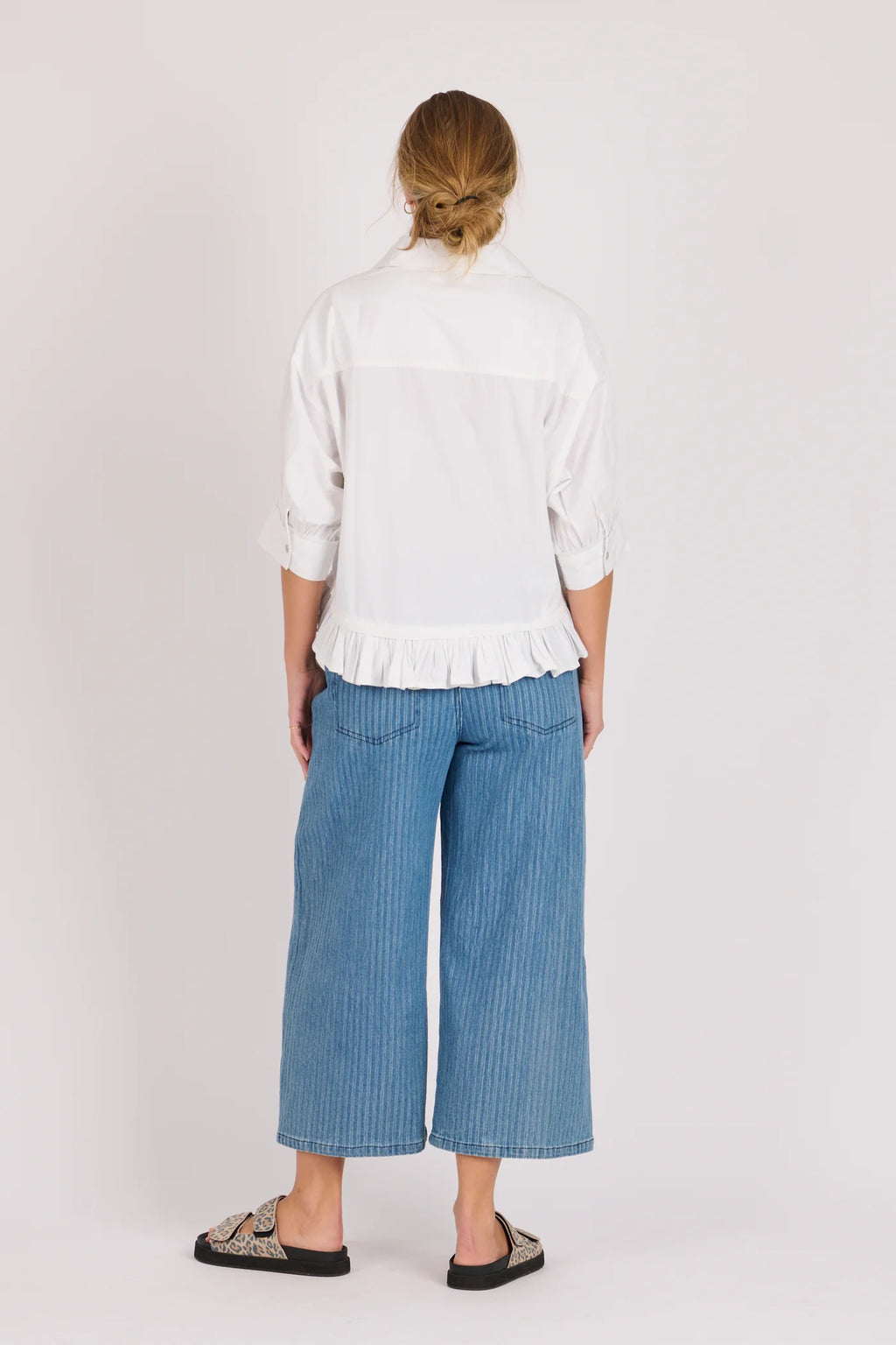 Ellis & Dewey Frill Detail Collared Shirt