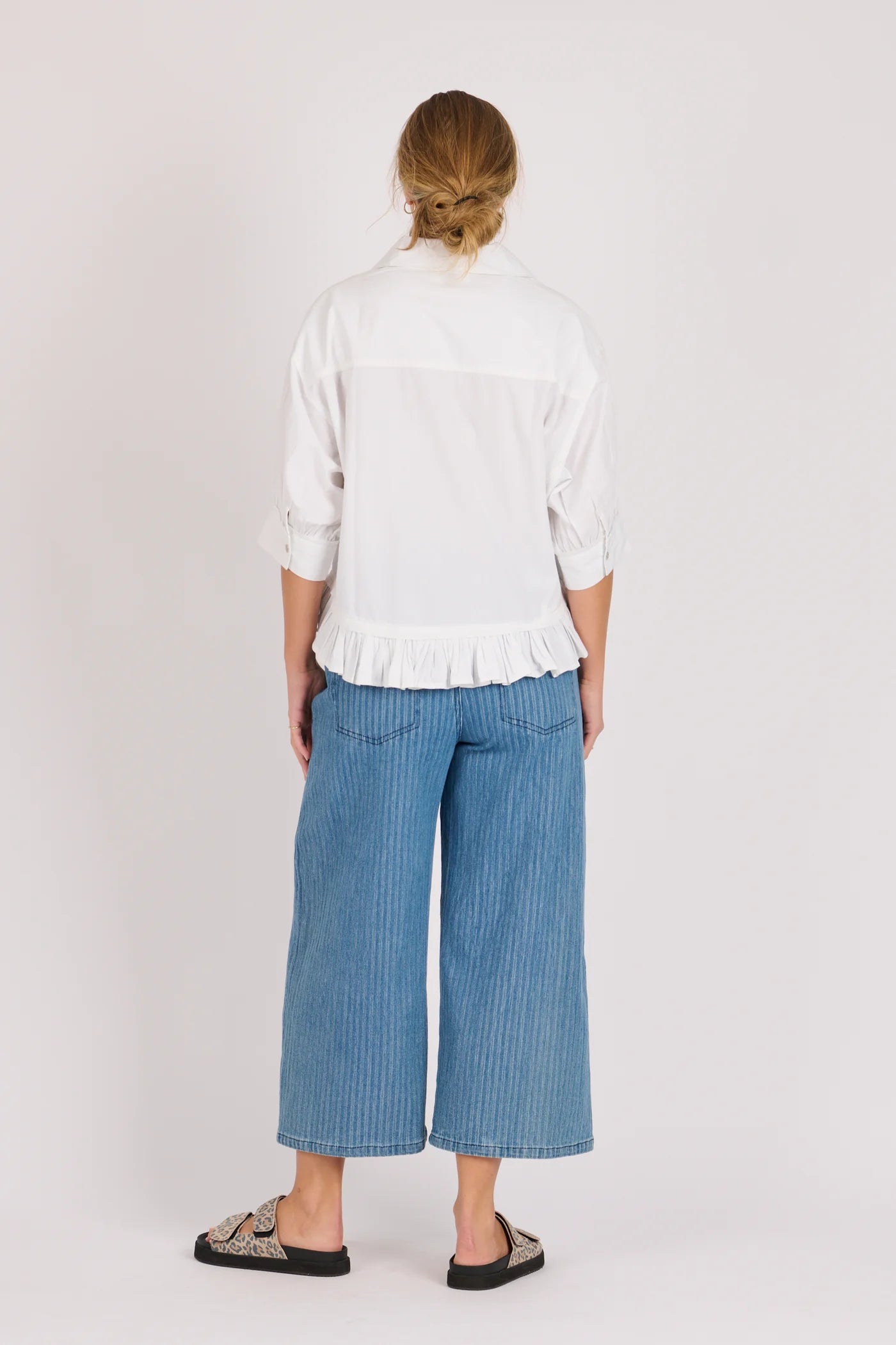 Ellis & Dewey Frill Detail Collared Shirt
