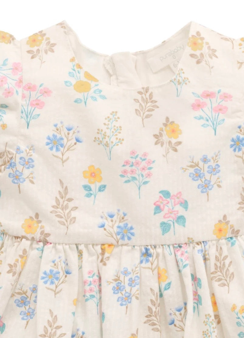 Purebaby Gathered Dress Posy