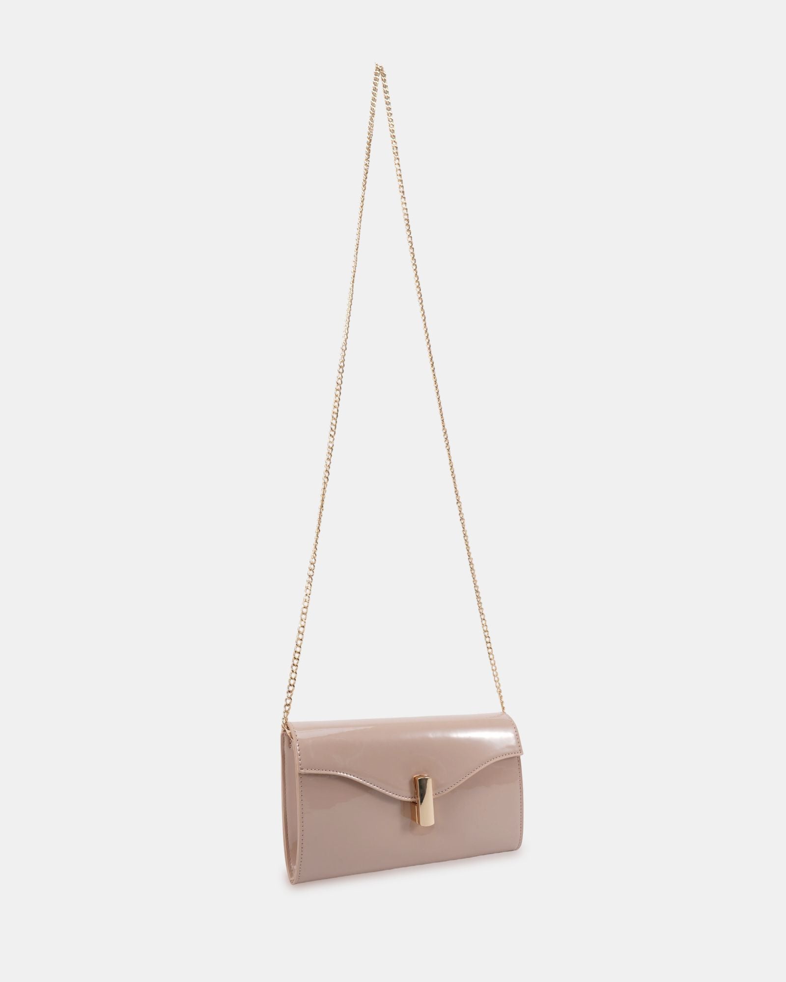 Novo Alysse Nude Patent Clutch