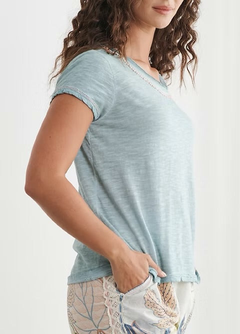 Caju Stitchwork Round Neck Tee
