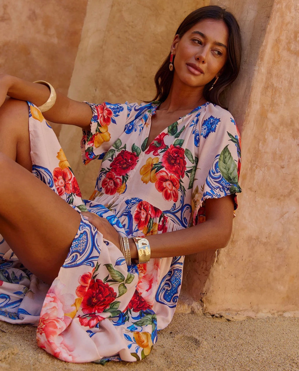 Naudic Amisha Maxi Dress Tangier Print