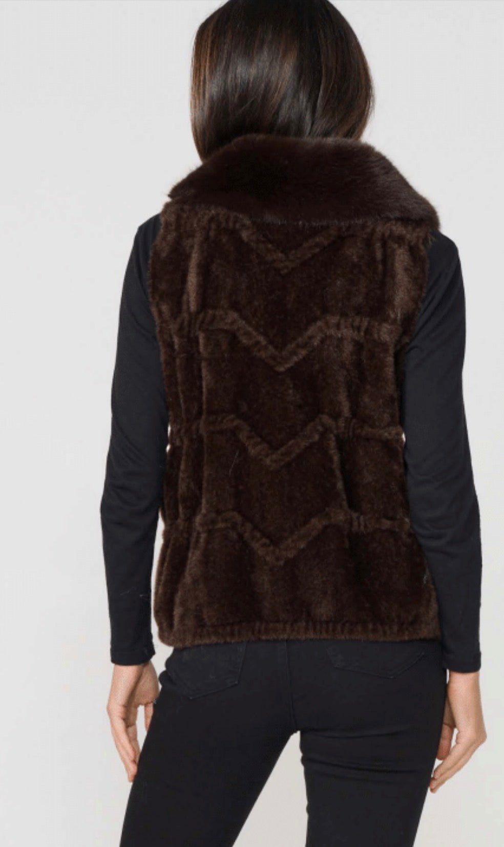 Caju Chocolate Faux Fur Vest