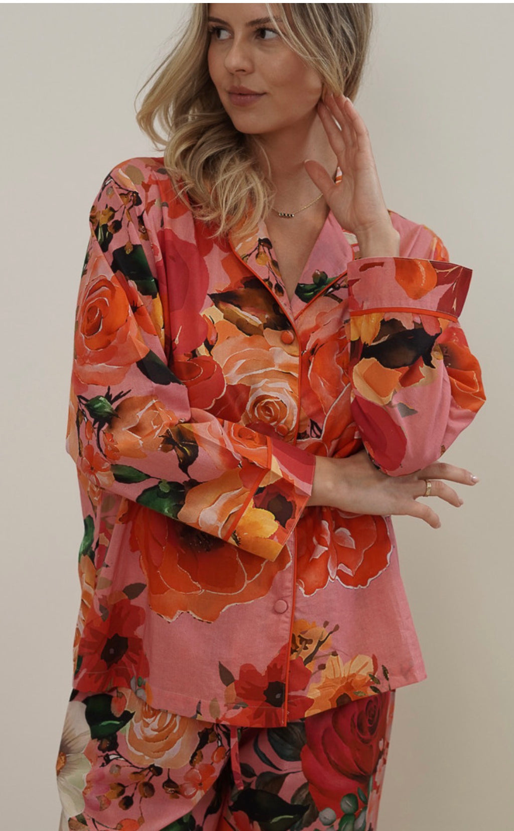 LU Tuscan Rose Long PJ Set