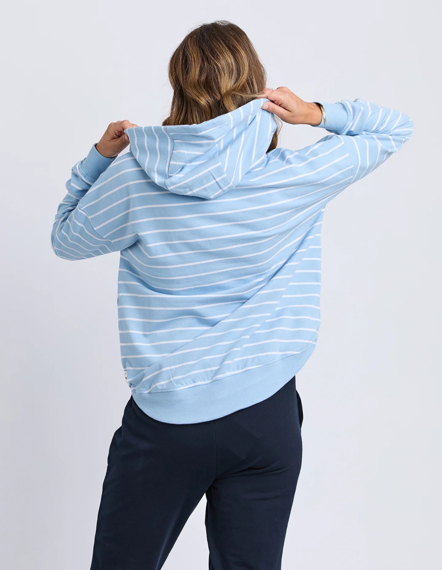 Elm Lounger Scoop Hoodie Stripe